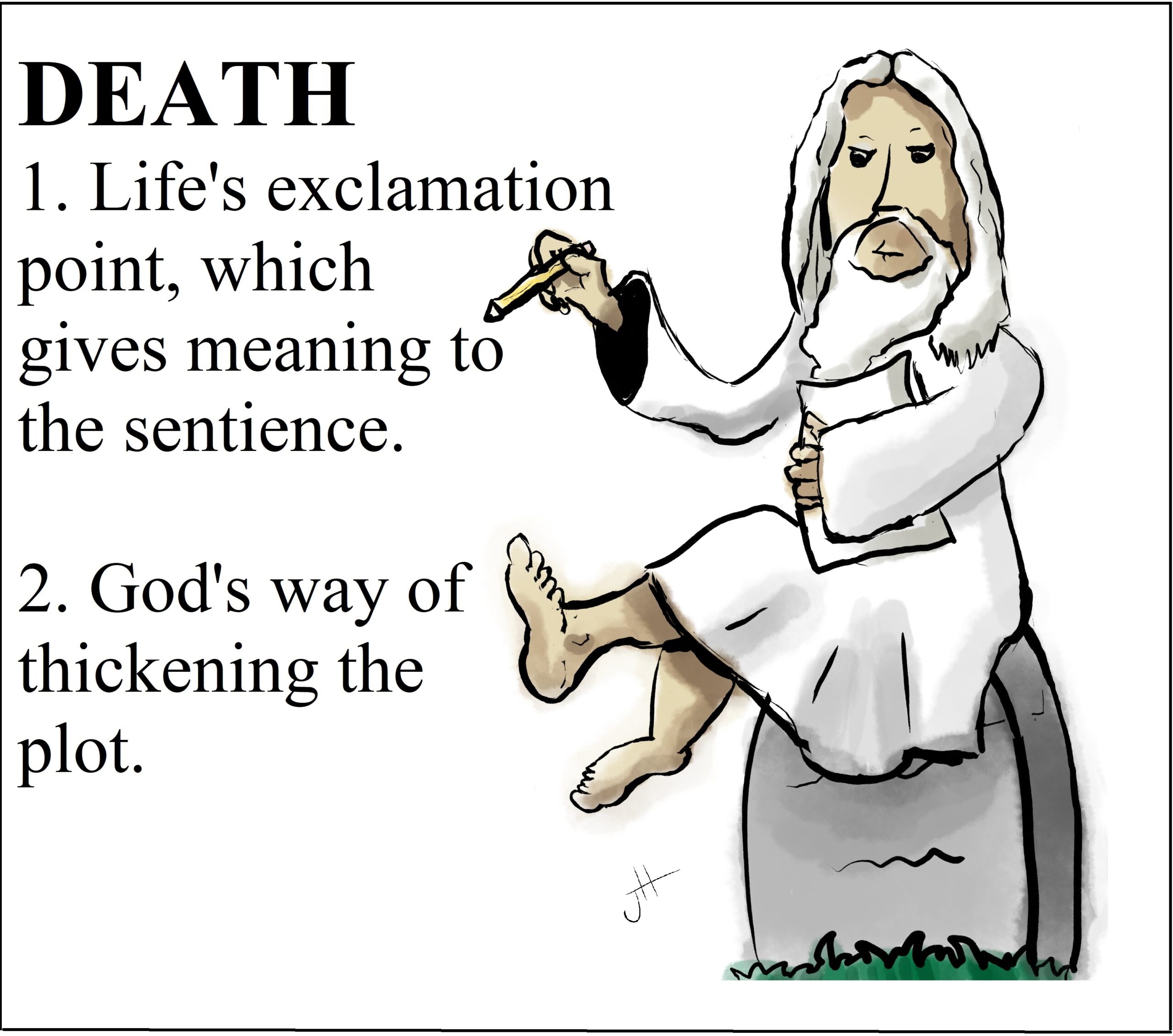 From "The Trickster's ContraDictionary" - Death cartoon
